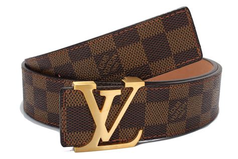 lv brown and gold damier belt|louis vuitton damier belt sale.